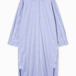 COS OVERSIZED DECONSTRUCTED SHIRT DRESS Blue